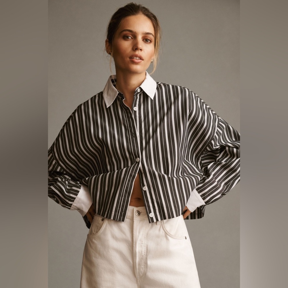Moon River Cropped Button Up